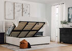 Balfor Storage Bed -Dahvia Sand, QUEEN