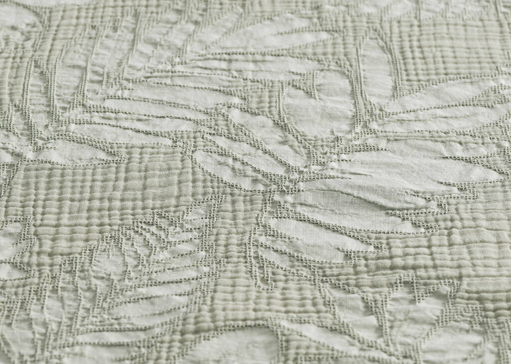Emiya Leaf Duvet Set Queen Sage