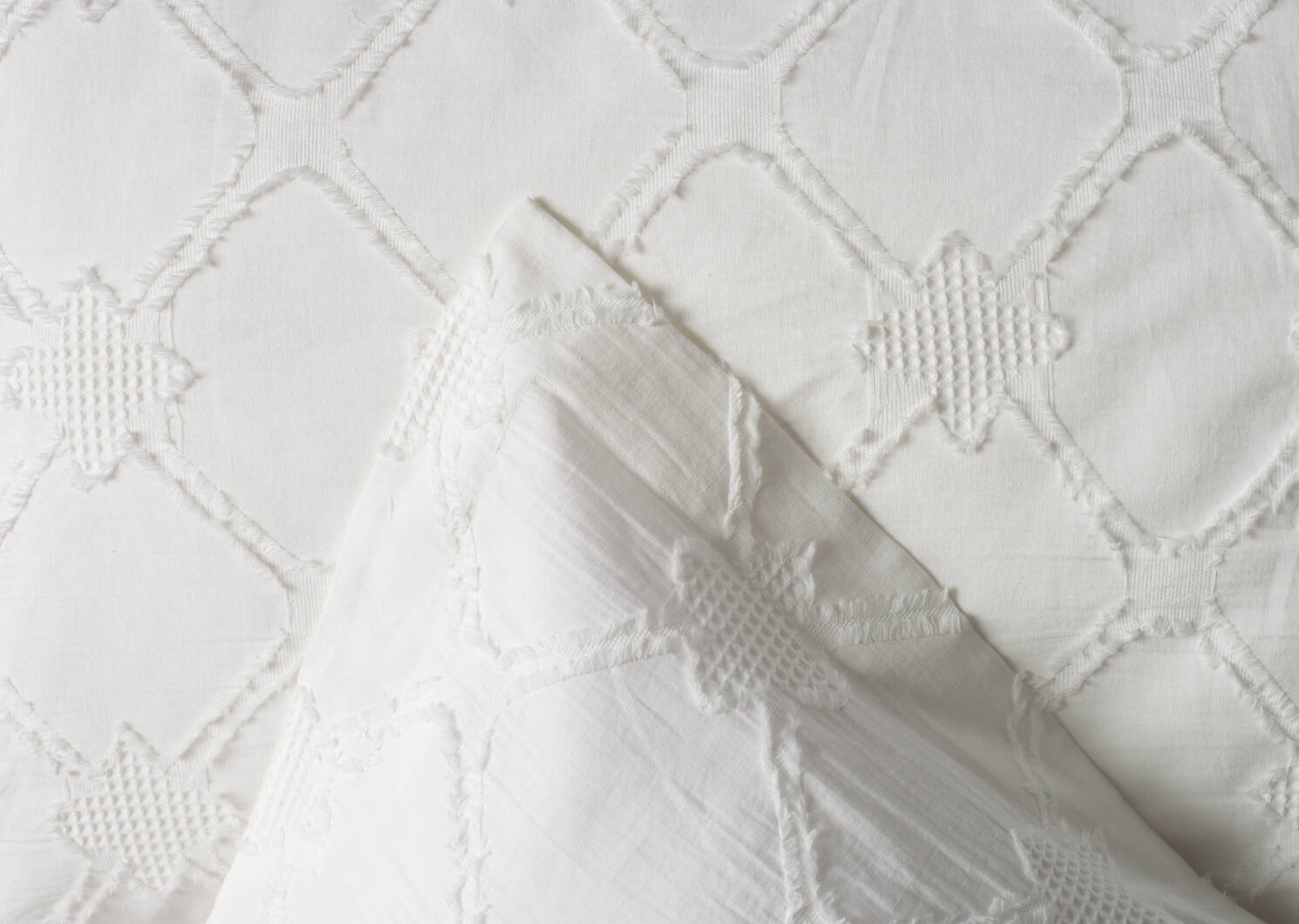 Lindsey Duvet Set Queen White