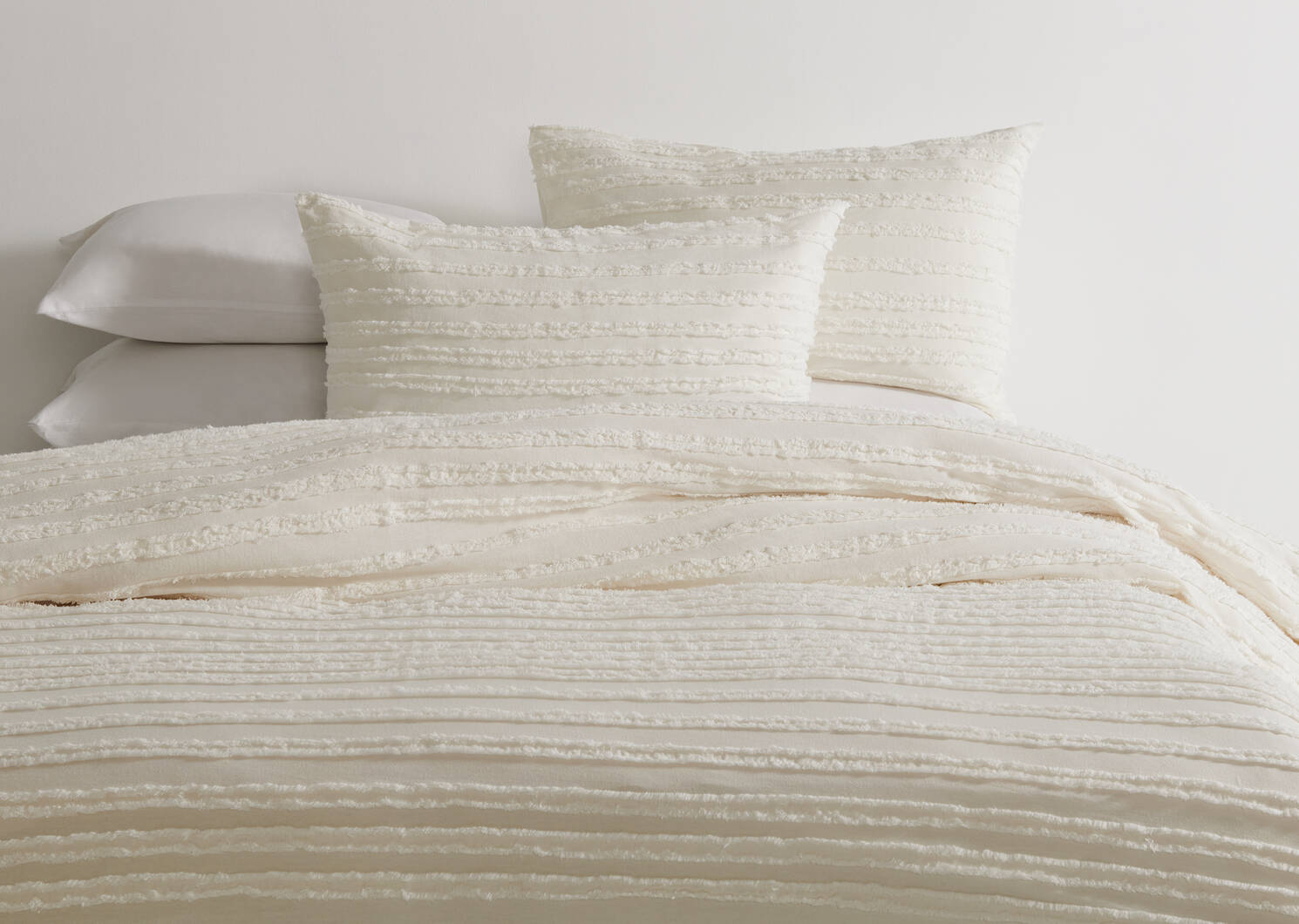 Bria Cotton Duvet Set King Ivory