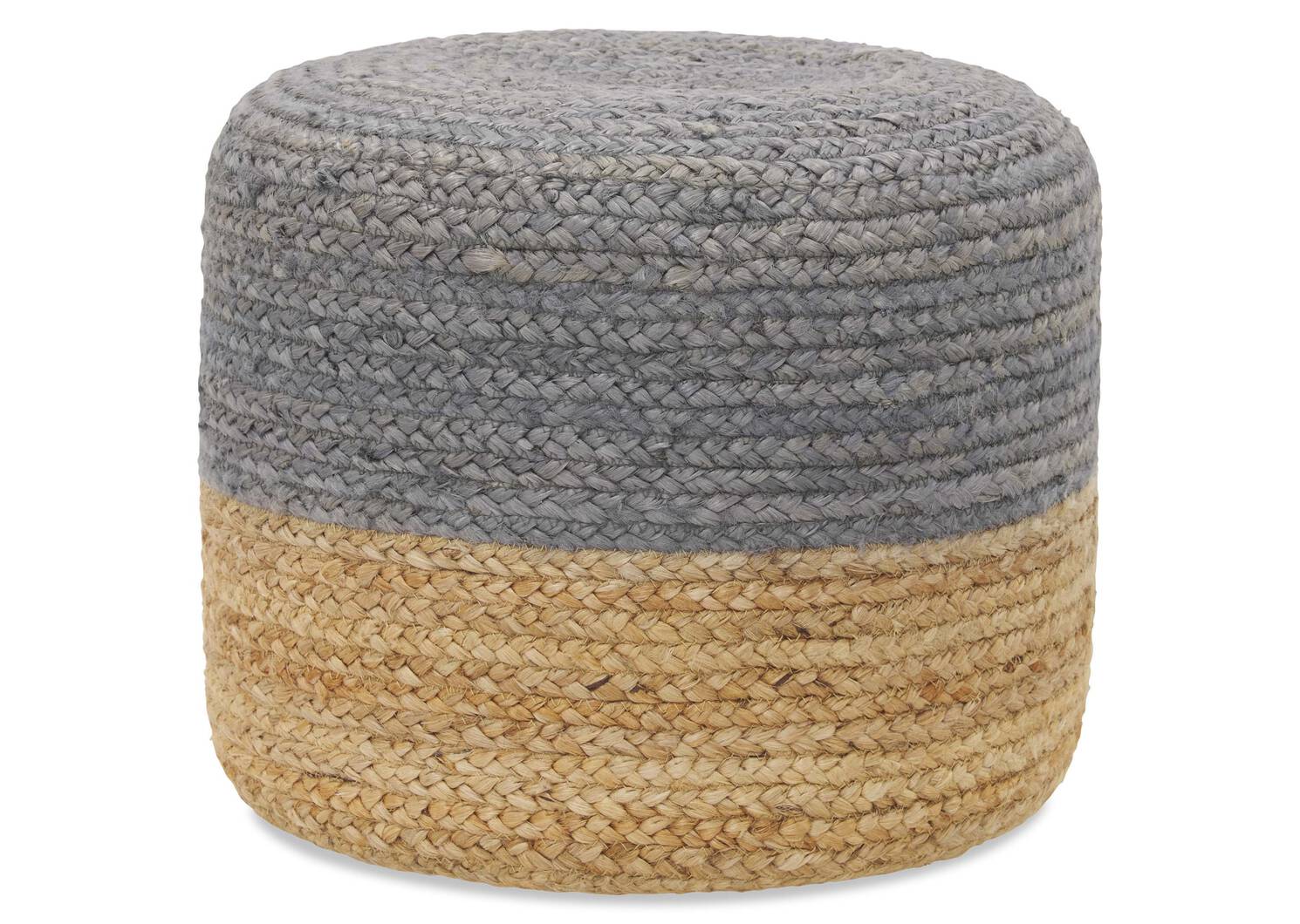 Pouf Granger gris/naturel