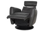 Fauteuil inc. cuir Bennett -Sol ardoise