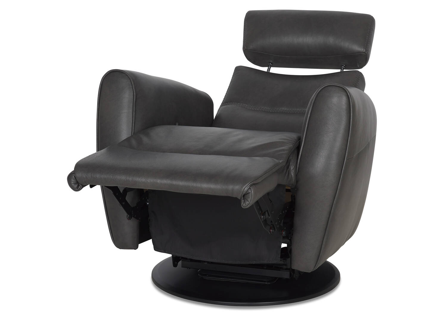 Bennett Leather Recliner -Sol Slate