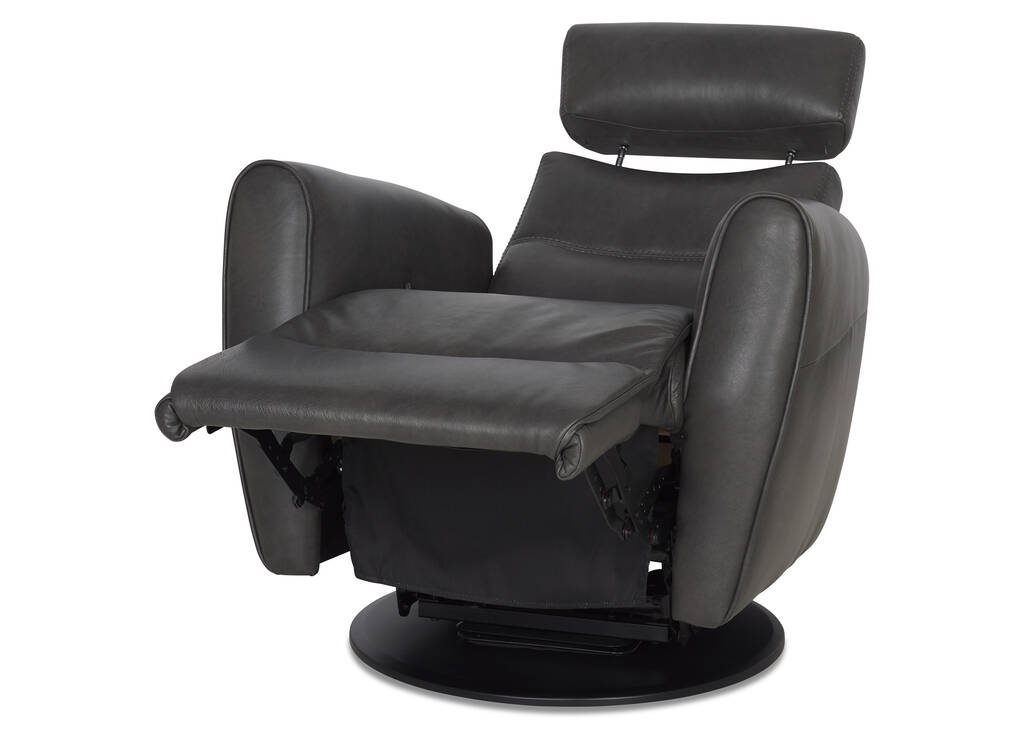 Fauteuil inc. cuir Bennett -Sol ardoise