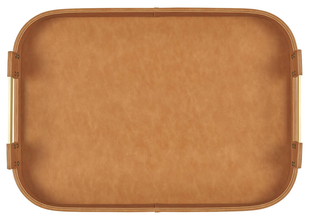 Plateau rectangulaire Riva brun clair