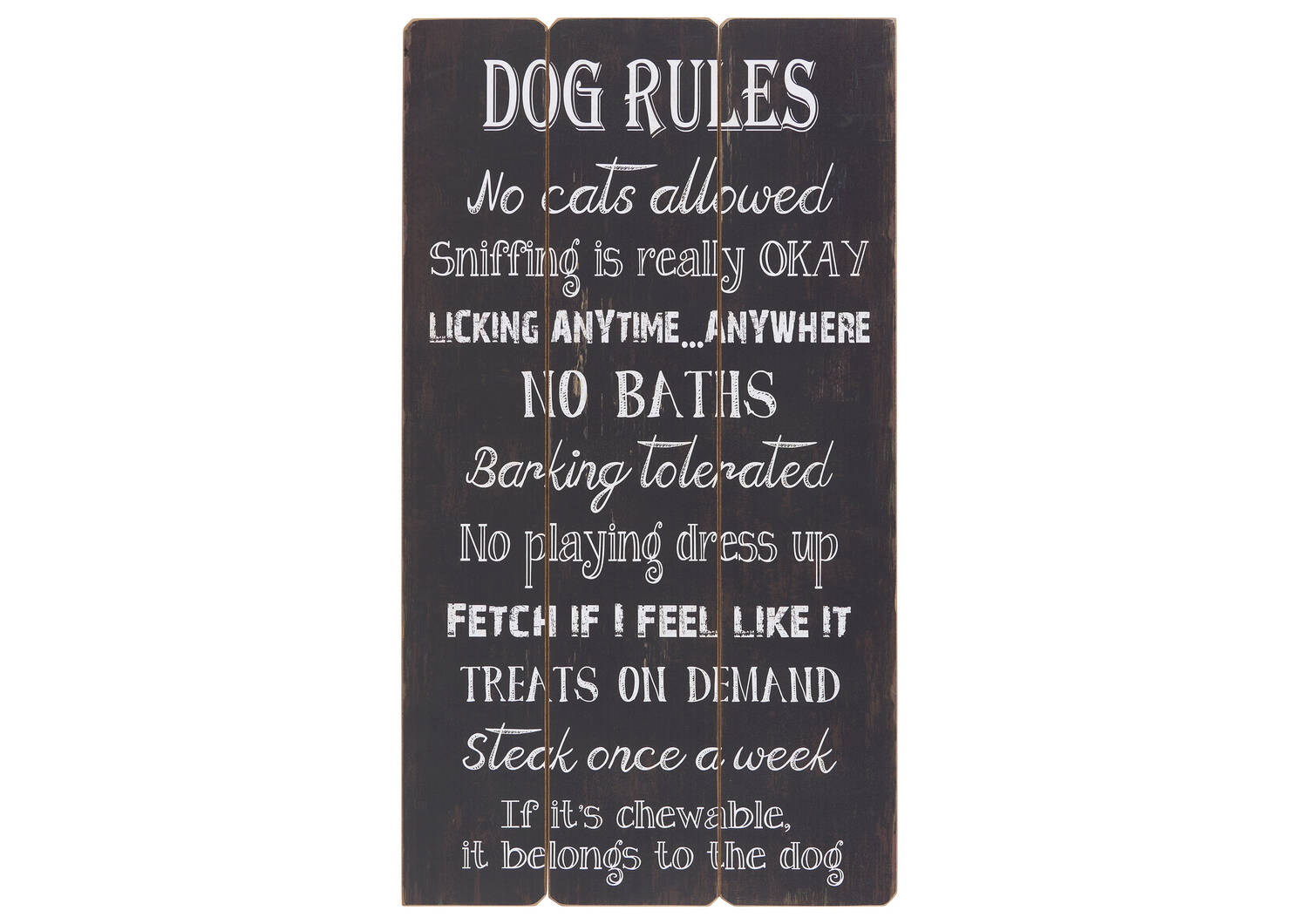 Dogs Rules Wall Plaque