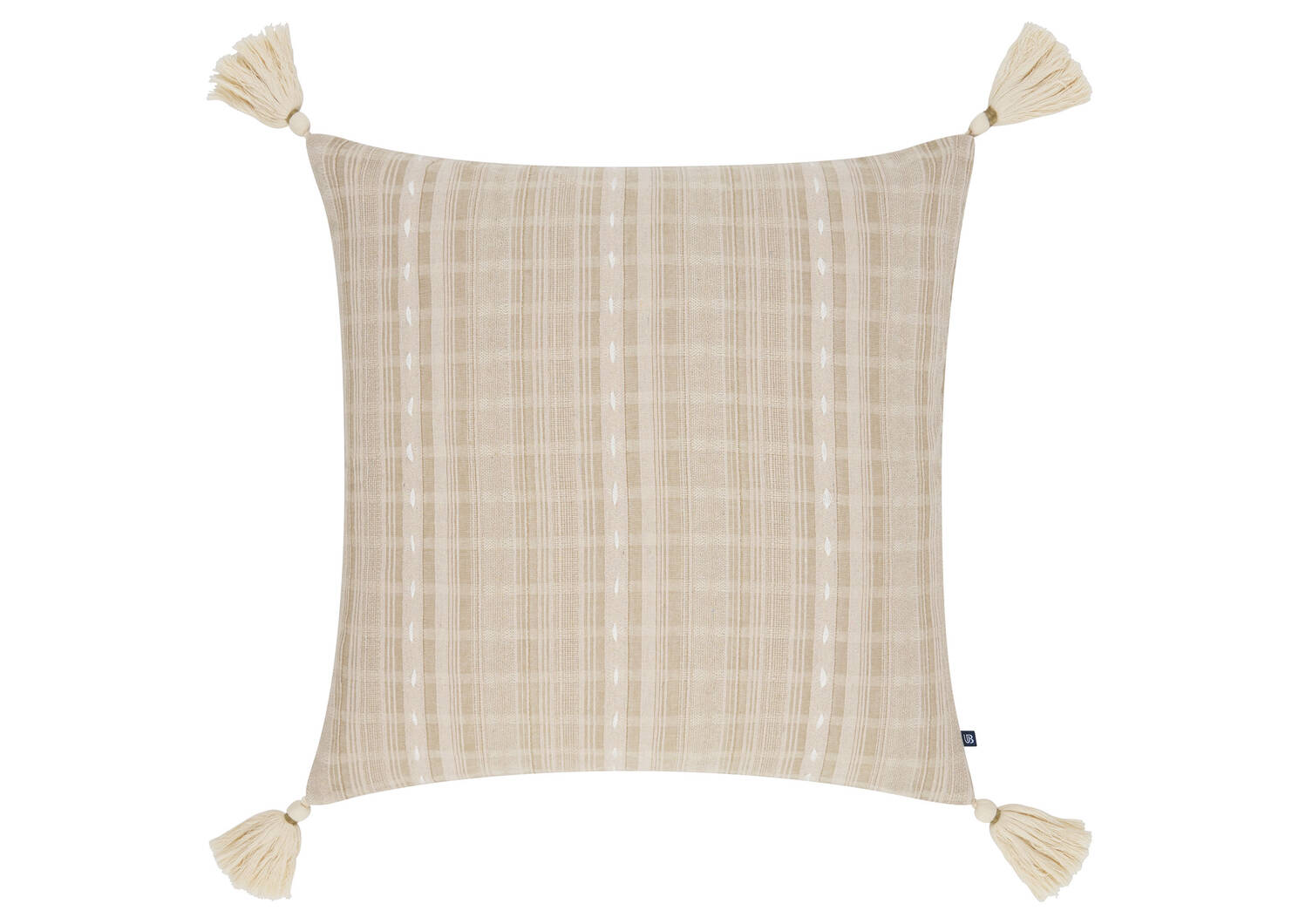 Hayes Striped Toss 20x20 Nutmeg/Cream