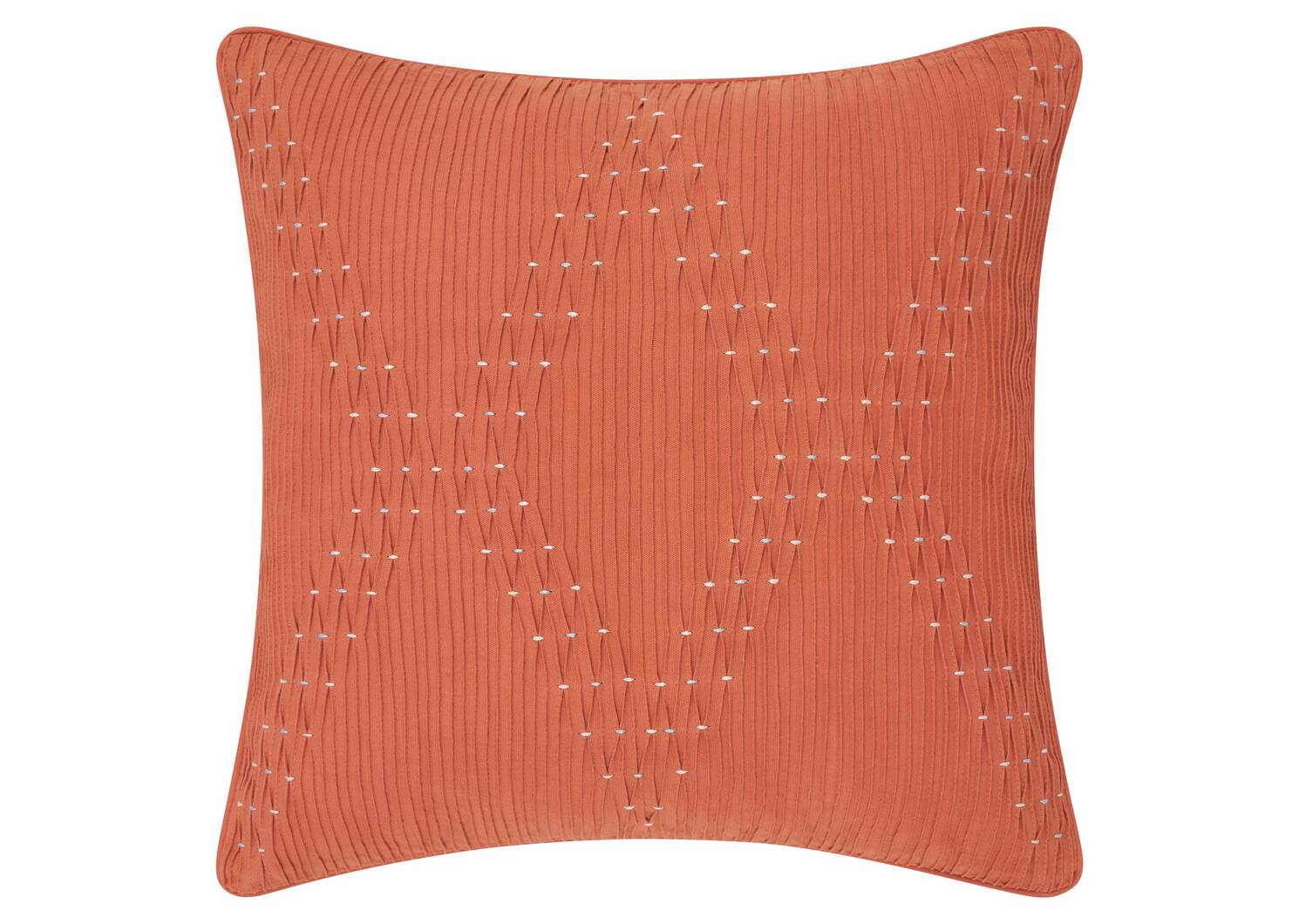 Coussin Newport 20x20 corail/ivoire/bleu