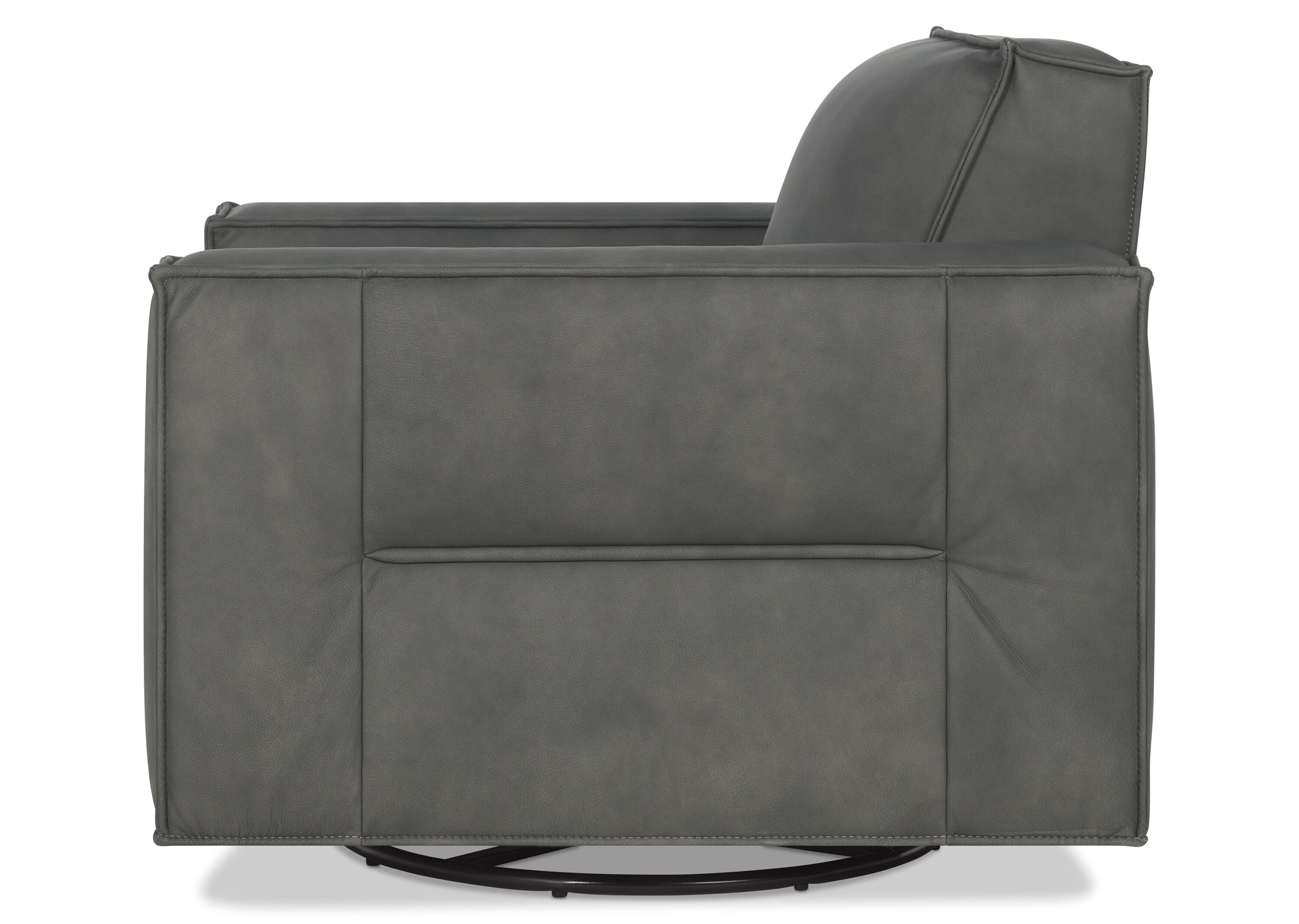 Dax Leather Swivel Chair Kent Graphite Urban Barn