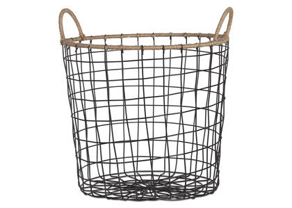 Jackman Wire Basket Large Natural/Bla