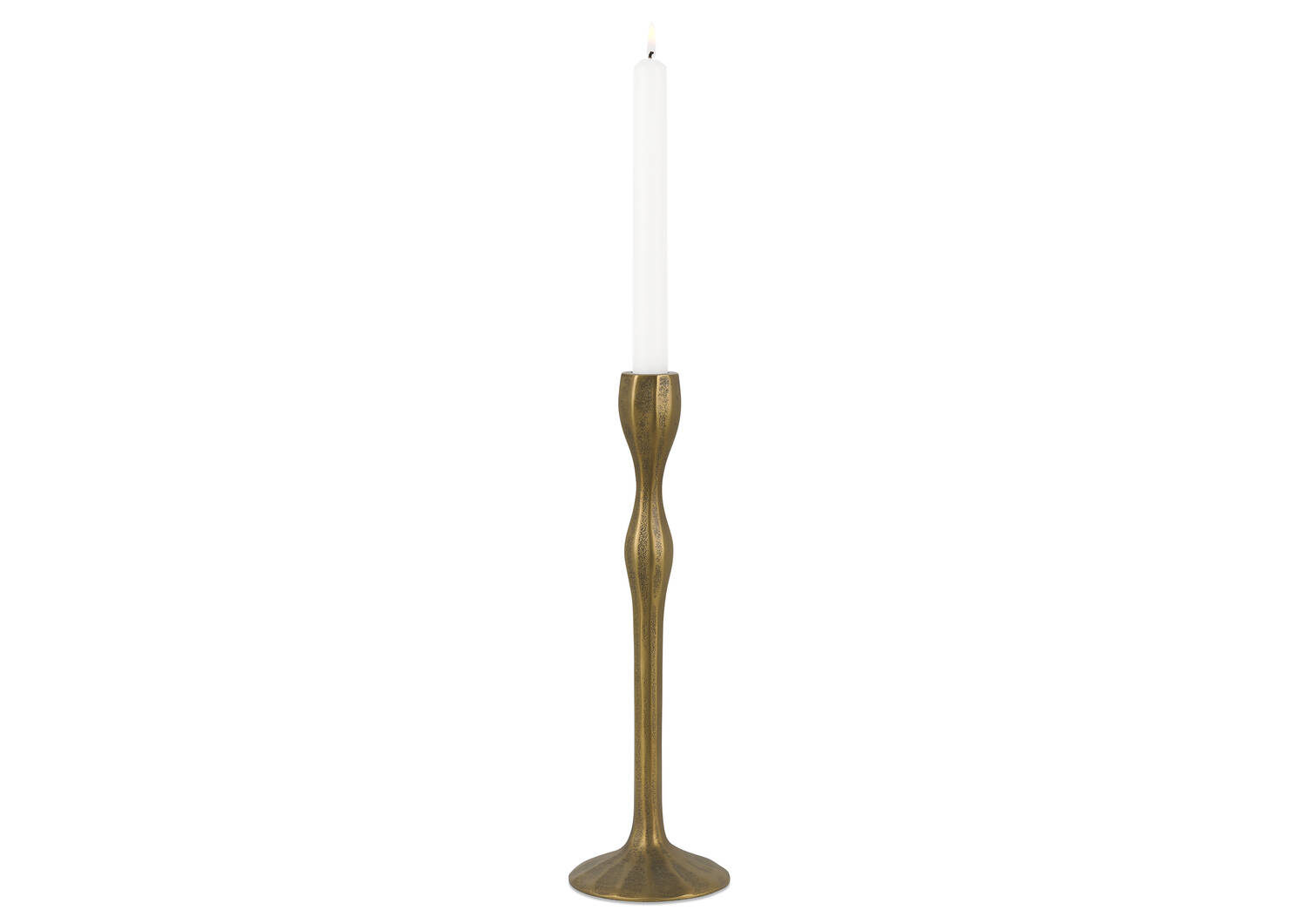 Ryah Candle Holder Tall Antiqued Brass