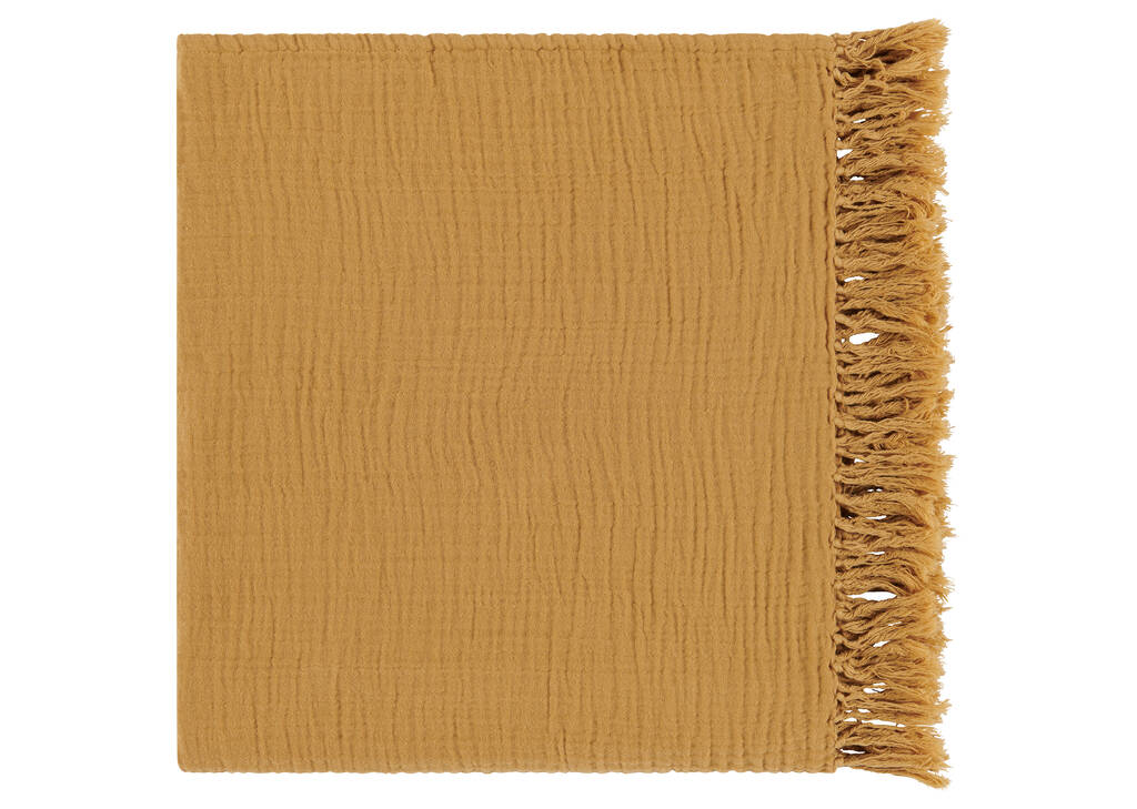Monterey Cotton Throw 50x60 Flaxen