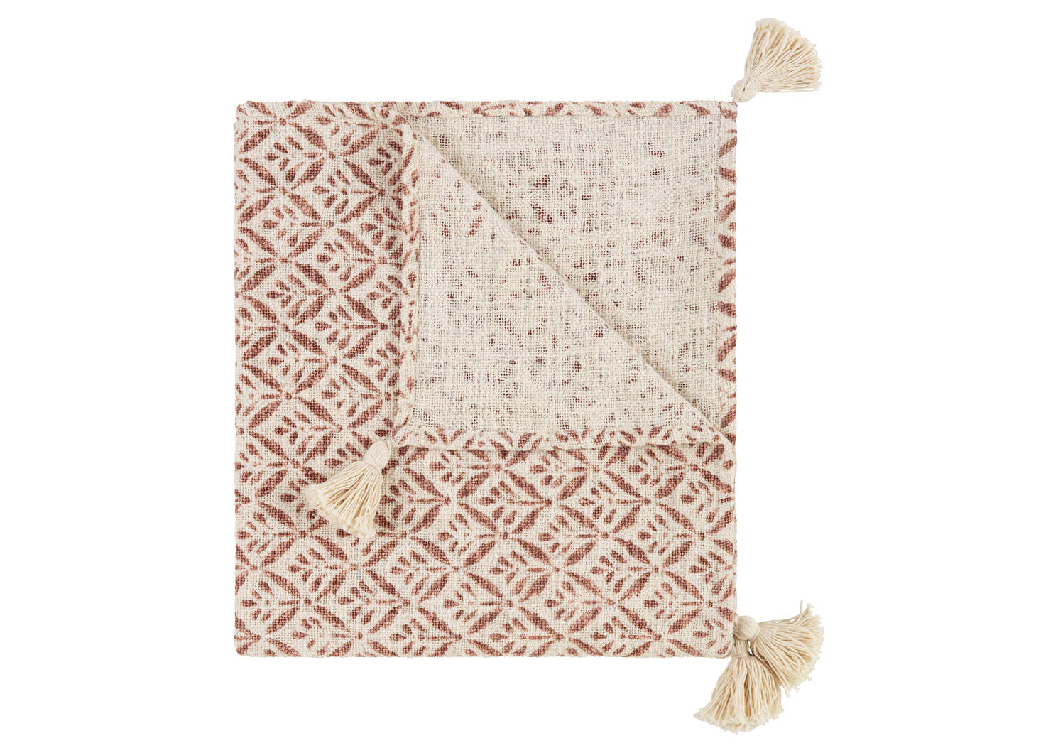 Sanderson Throw Natural/Terracotta
