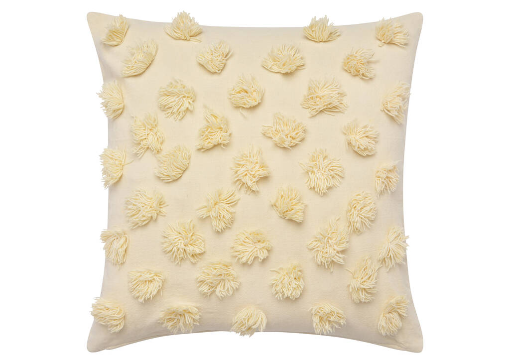 Zarzuela Pompom Toss 20x20 Ivory