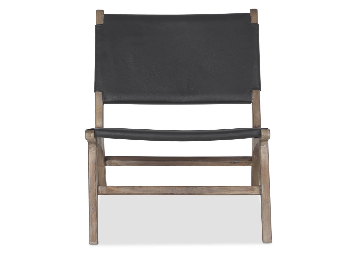 Fauteuil en cuir Kiedis -Portica cendré