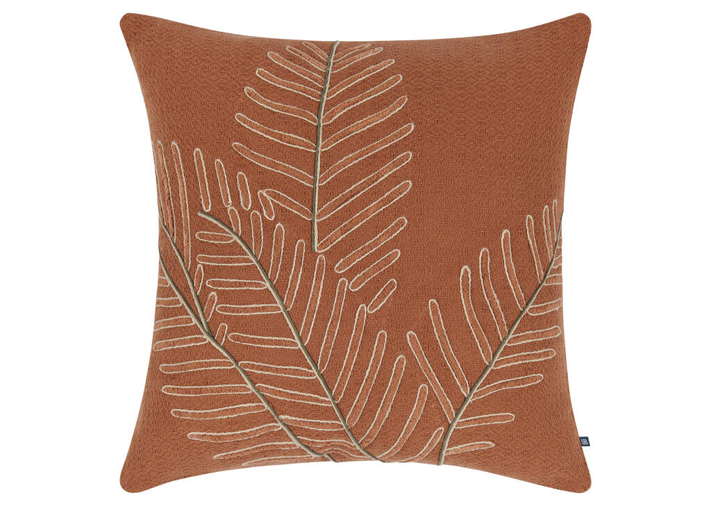 Delfina Leaf Pillow 20x20 Rust/Savanna