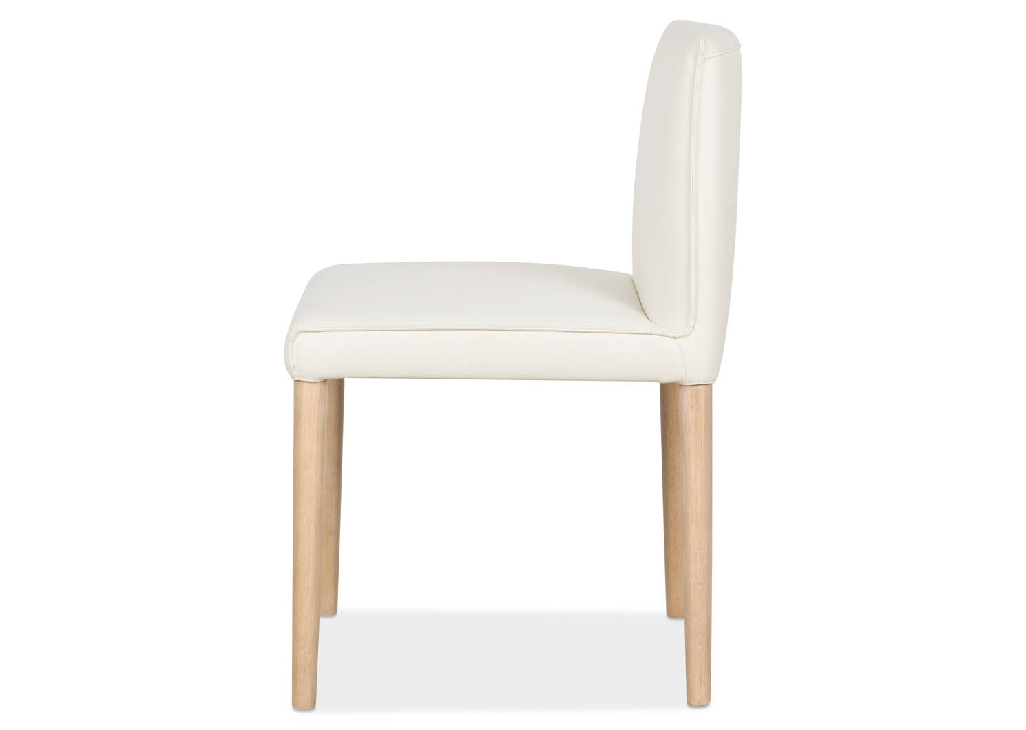 Marciona Lthr Dining Chair -Forega Wht