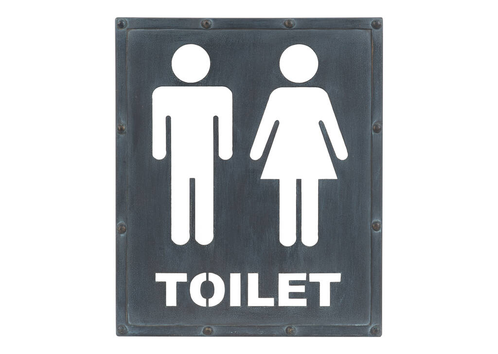Unisex Bathroom Wall Plaque
