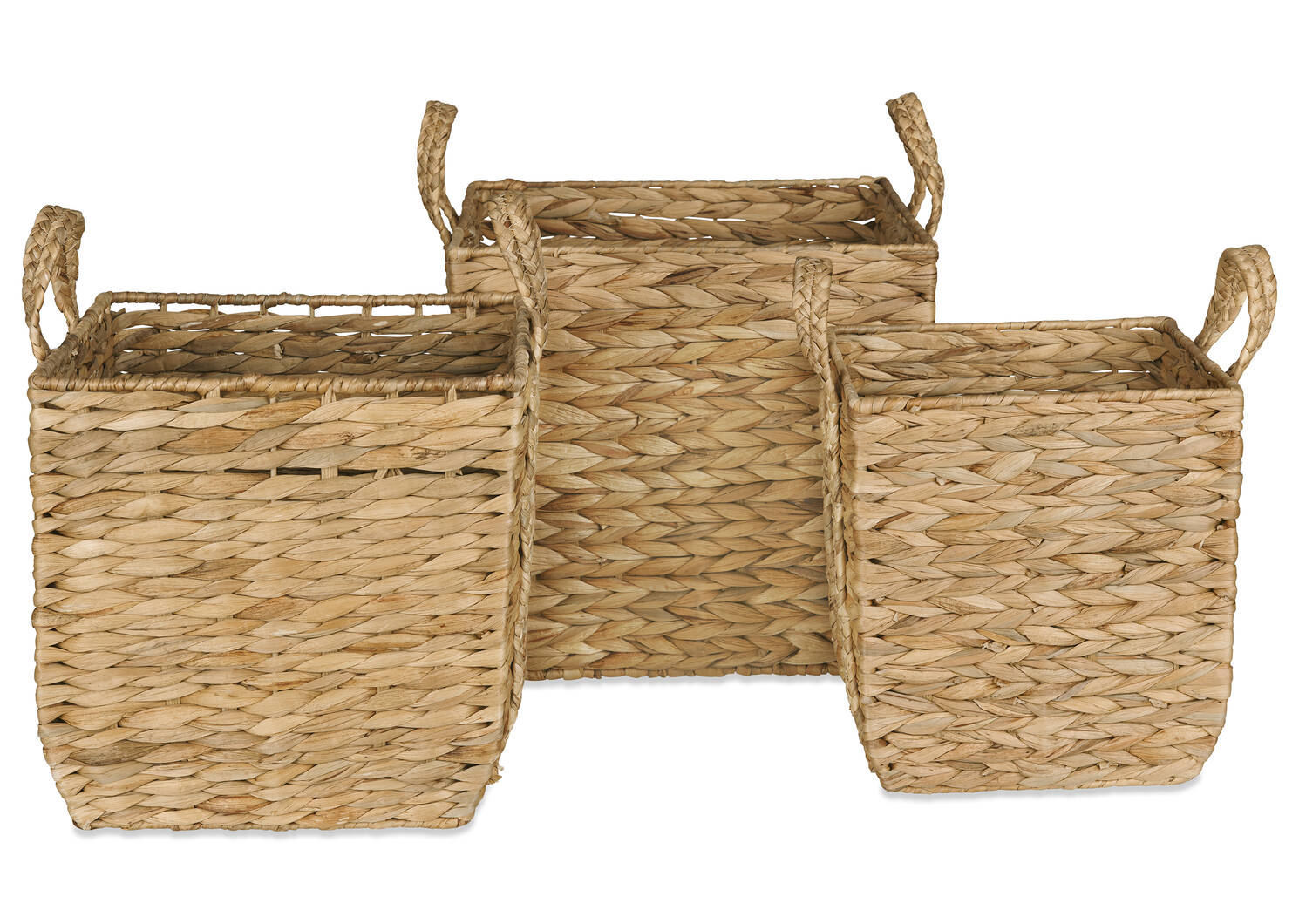 Grand panier carré Constanza naturel