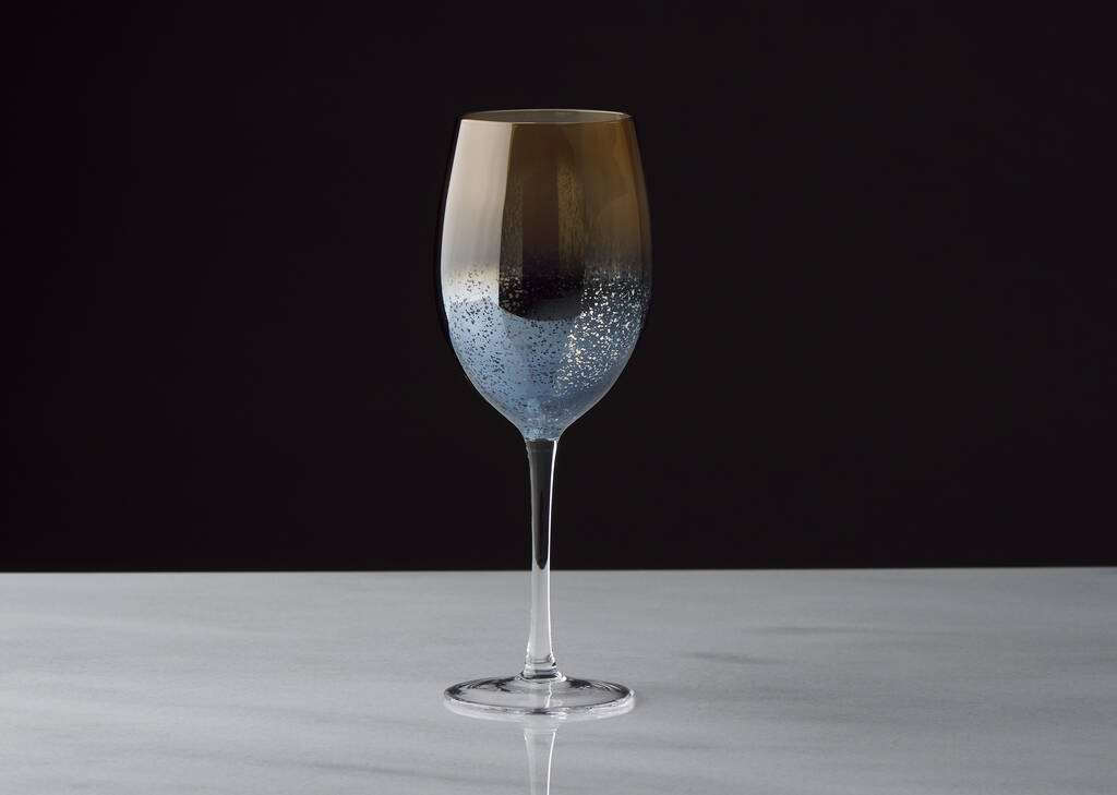 Rhapsody Wine Glass Sunset/Blue