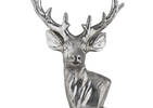 Diego Deer Head Decor Silver