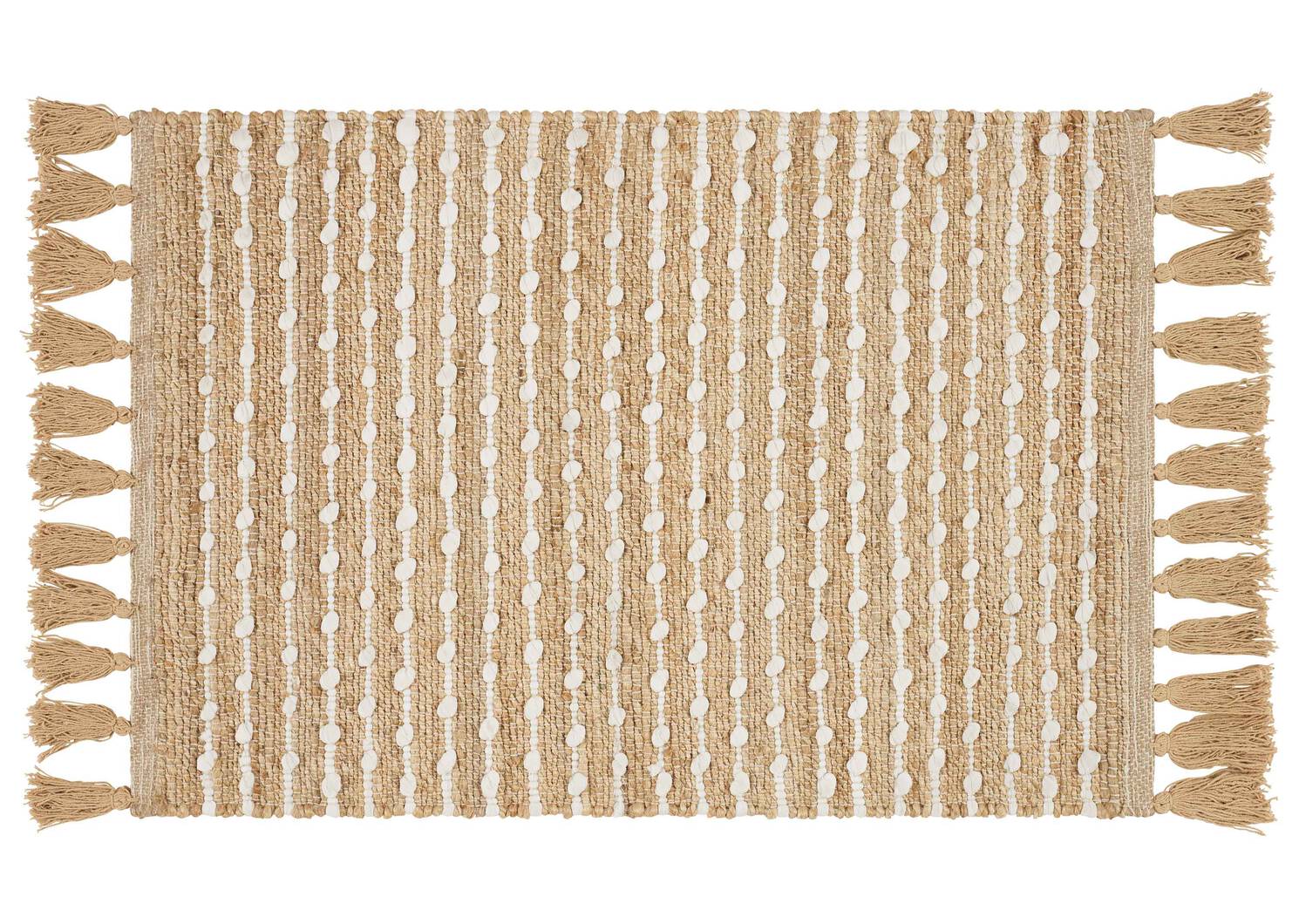 Tapis décoratifs en jute Harlowe naturels