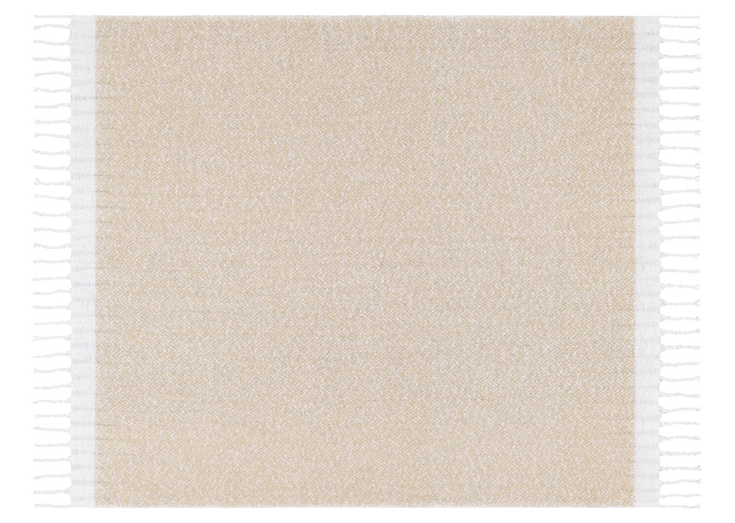 Dante Herringbone Throw Oat/Ivory