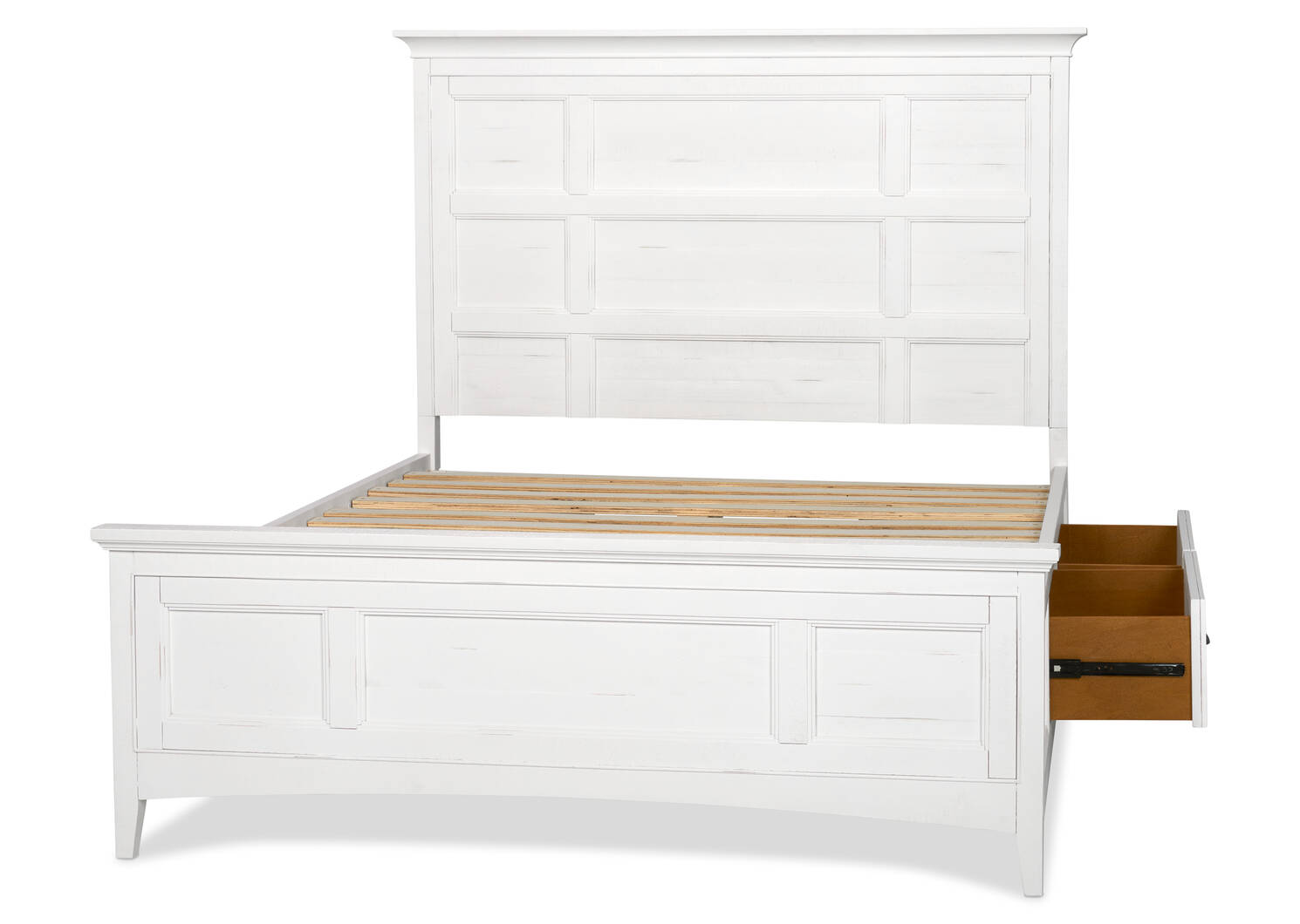 Parker Storage Bed -Heron White