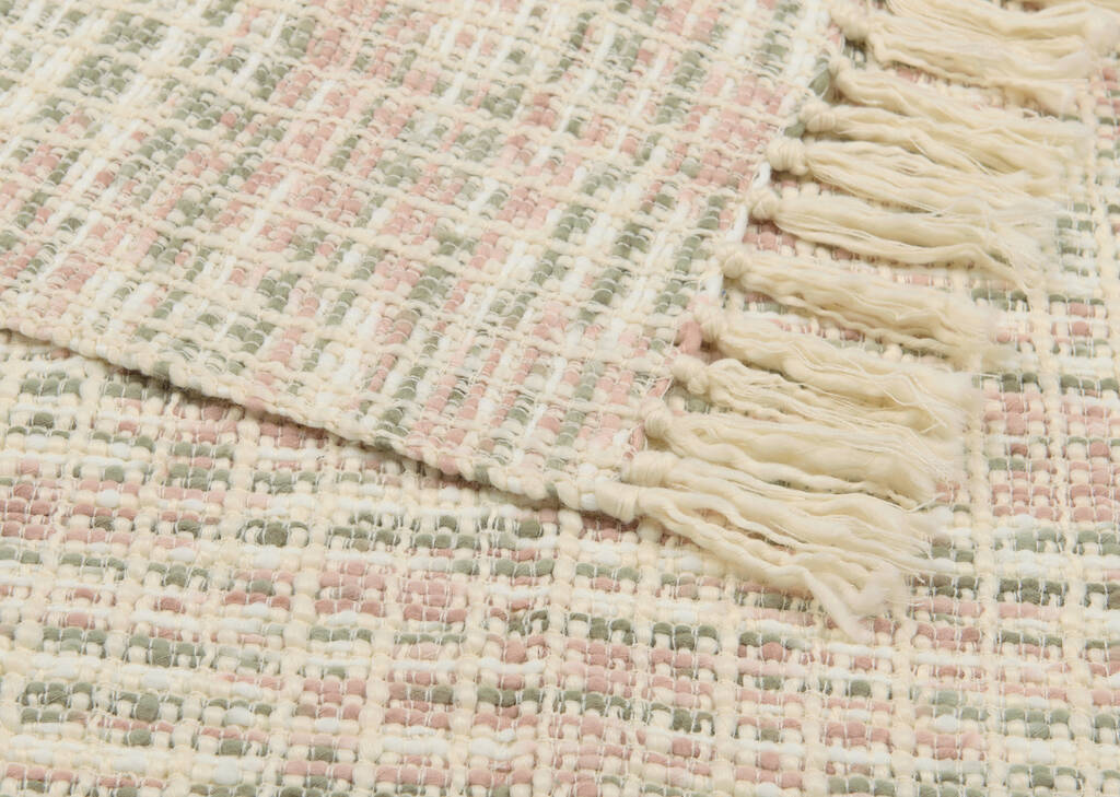 Mazie Throw Ivory/Pink/Seagrass