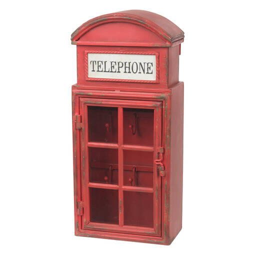 Phone Booth Key Box Red