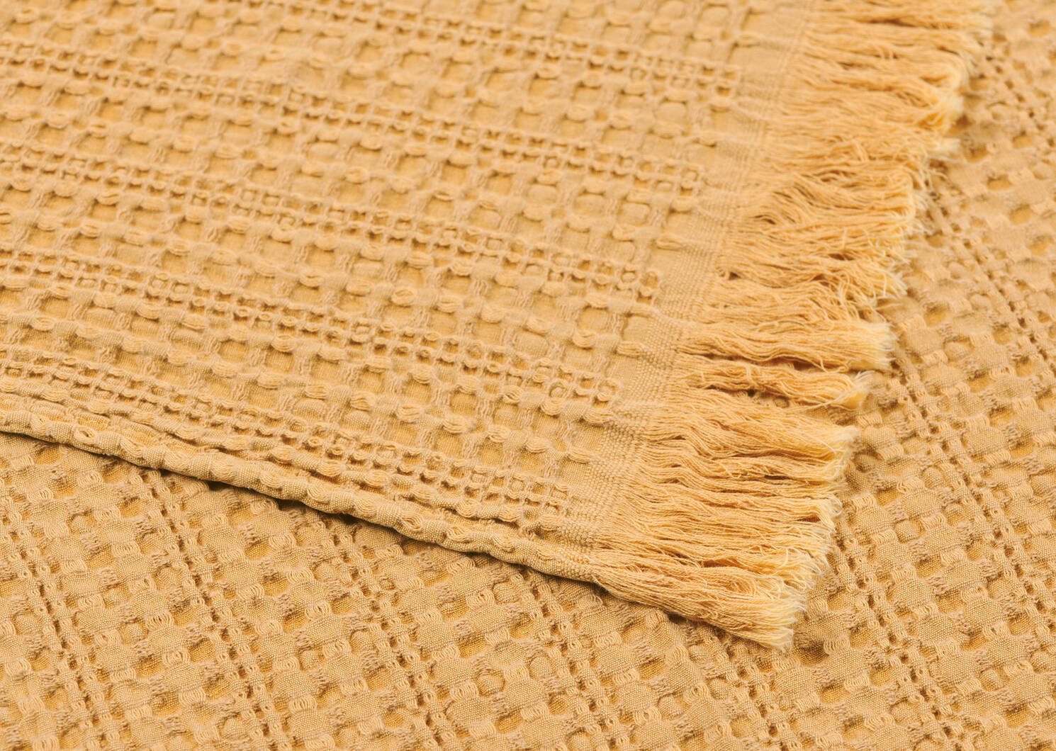 Darwin Waffle Throw Amber
