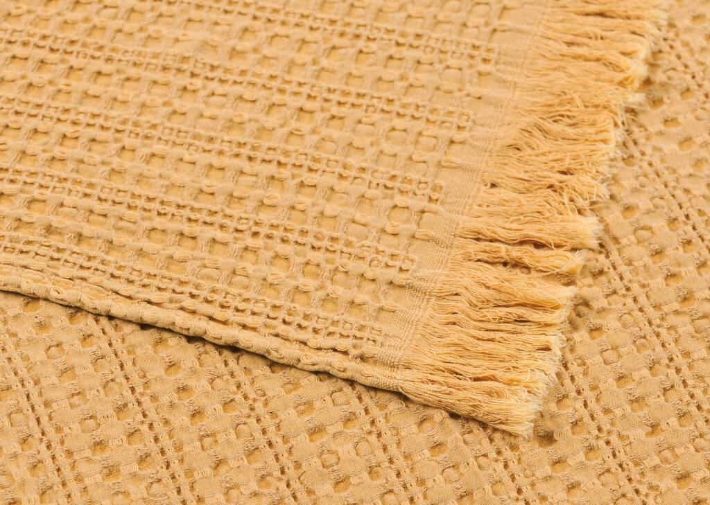 Darwin Waffle Throw Amber