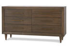 Asher 6 Drawer Dresser -Mac Brown