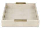Burrell Faux Leather Tray Large Sand