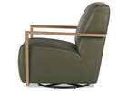 Fauteuil piv. en cuir Simone -Ari mousse