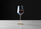 Abie Wine Glass Amber/Grey