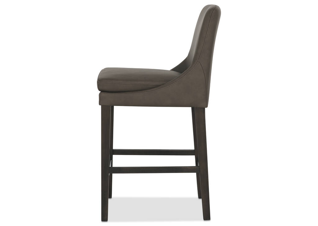 Maurizio Lthr Counter Stool -Torino Ash
