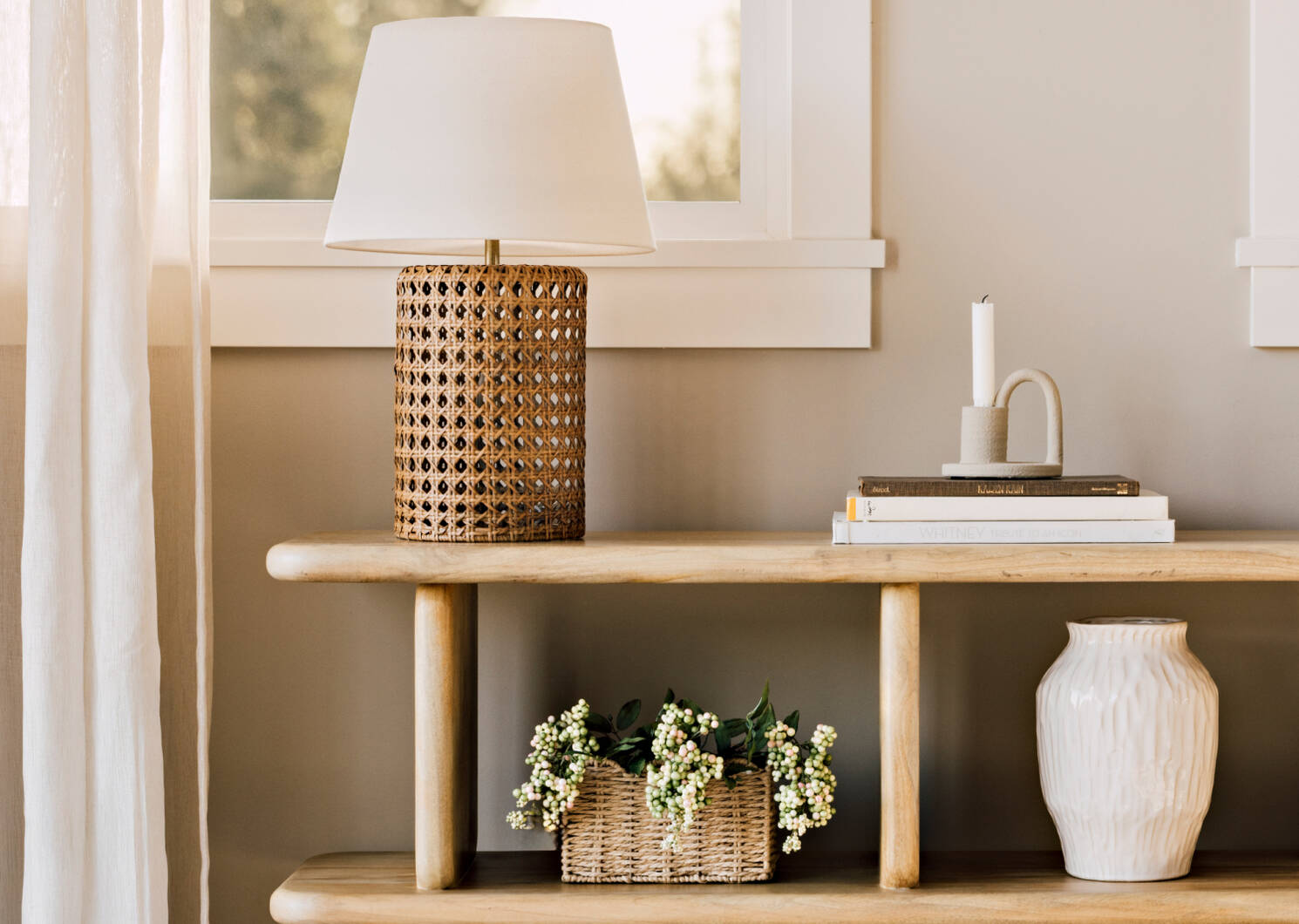 Reyna Cane Table Lamp