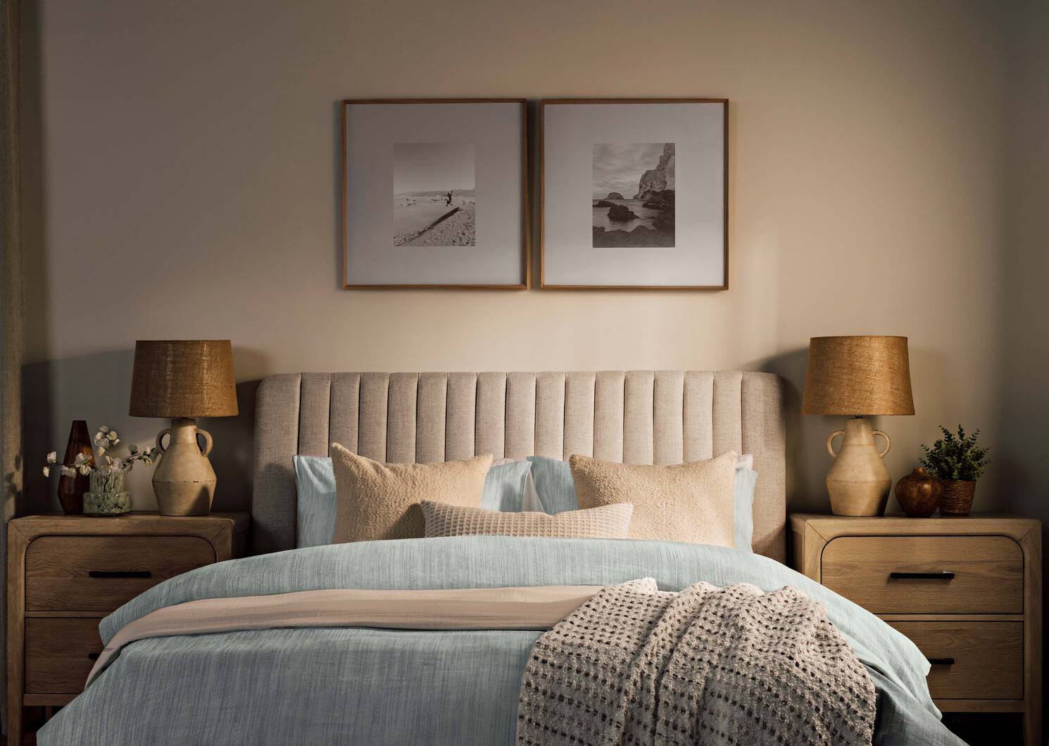 G ens. housse de couette cot. Elara bleu