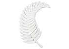 Kaia Leaf Wall Décor White