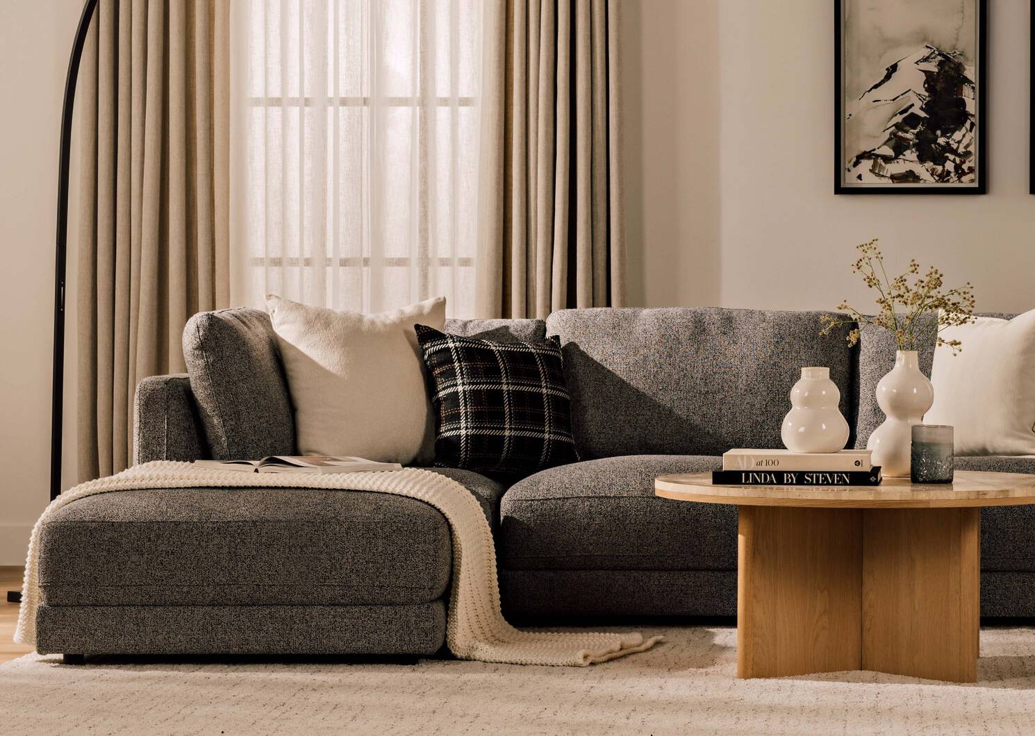 Langham Cotton Throw Ivory