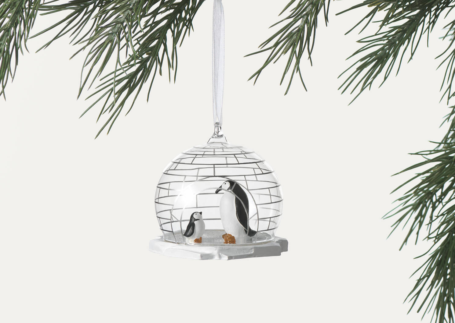 Orn. boule en verre Penguin