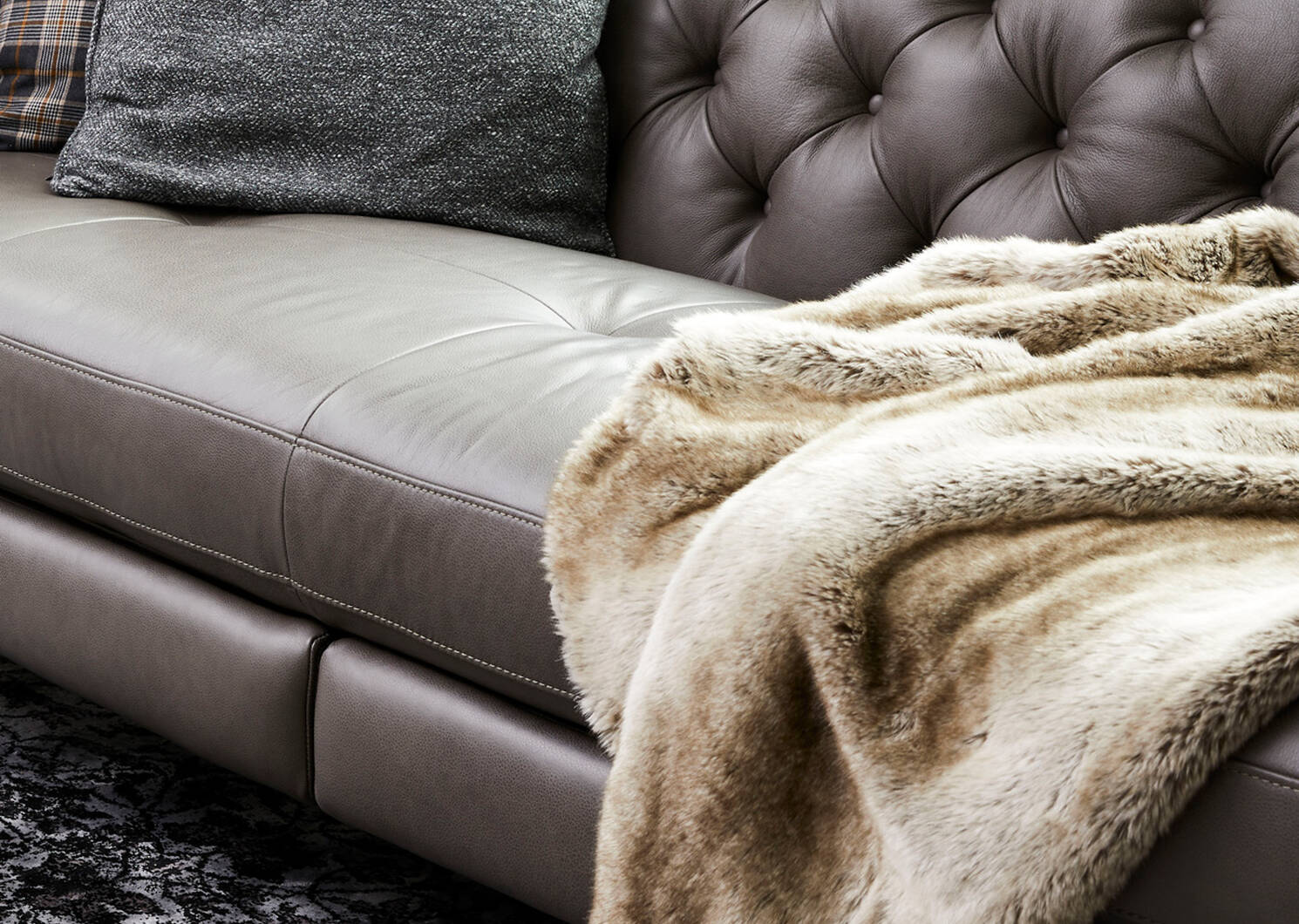 Habitat Faux Fur Throw Mink