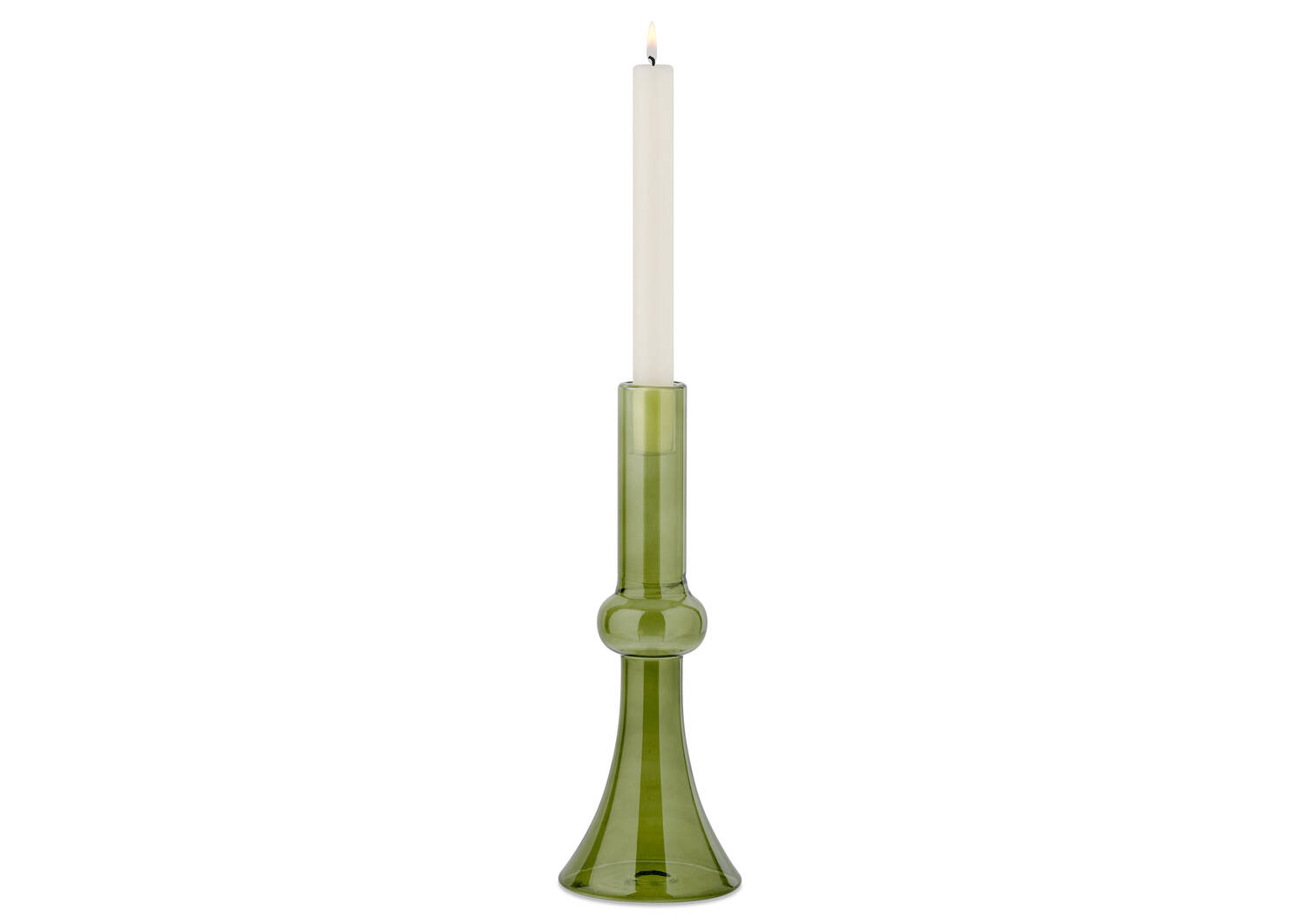 Renn Candle Holder Short Green