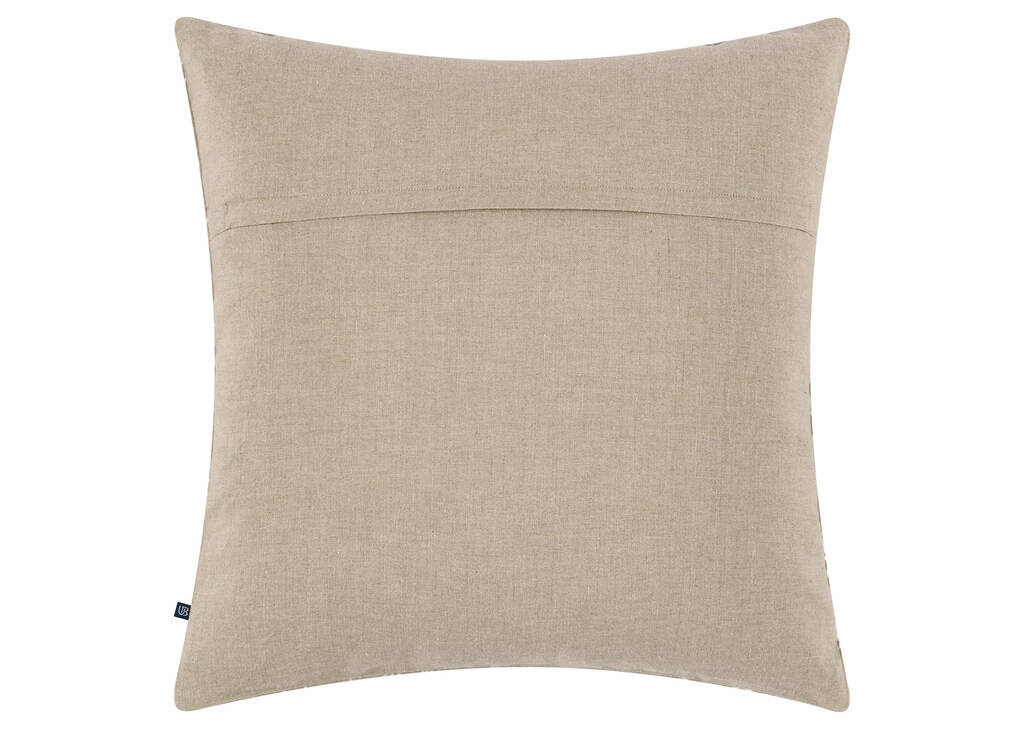 Coussin brodé en coton Ivy 20x20 sable