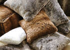 Fauna Faux Fur Pouf Sable