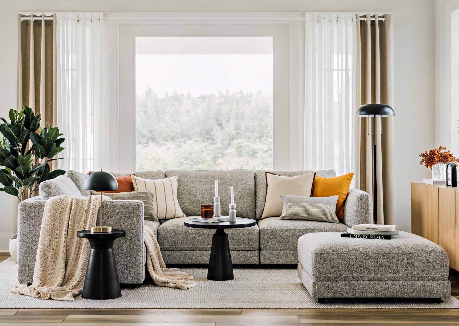 Mila Left-Arm Chair Module -Sela Grey