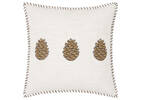Acorns Pillow 20x20 Ivory/Brown