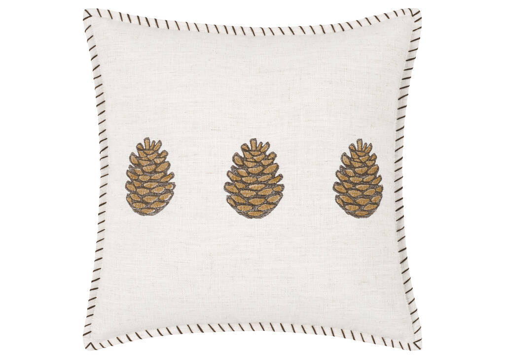 Acorns Pillow 20x20 Ivory/Brown