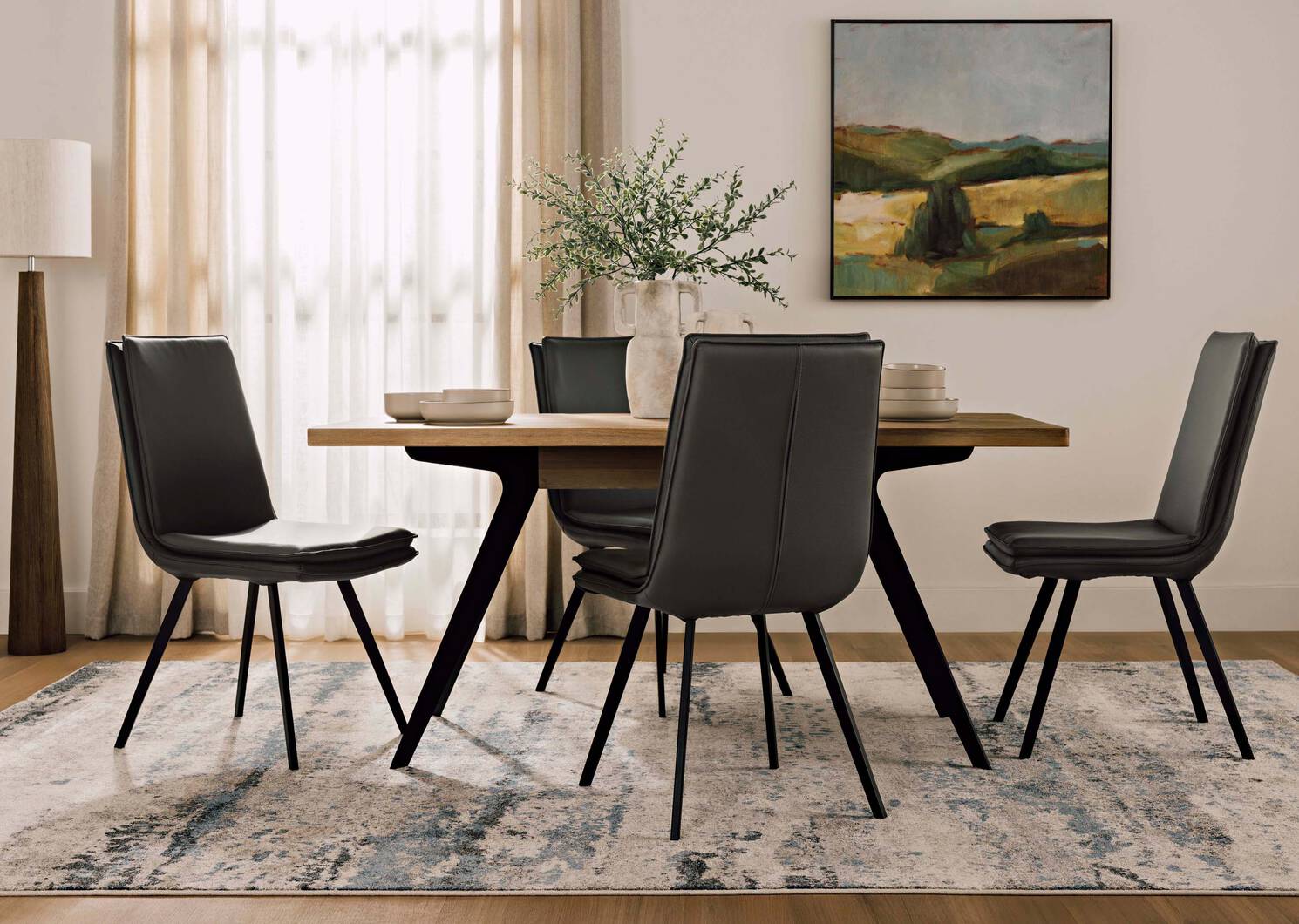 Tapis Rory 94x133 gris/bleu